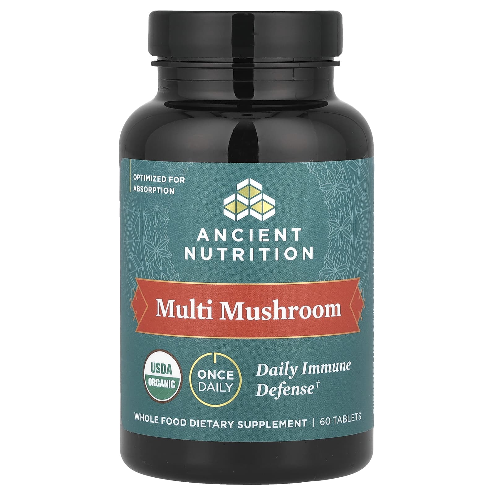 Ancient Nutrition Multi Mushroom, Daily Immune Defense – 60 comprimés — Tunisie