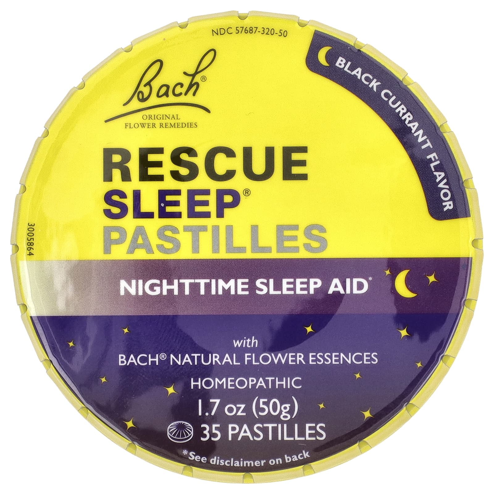 Bach Rescue Sleep Pastilles, Black Currant, 35 Pastilles — Tunisie