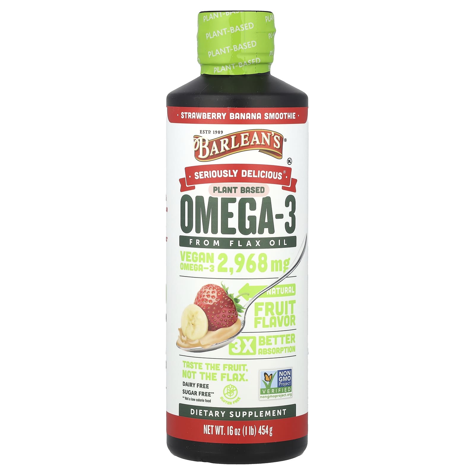 Barlean's Seriously Delicious – Strawberry Banana Smoothie – 454 g — Tunisie