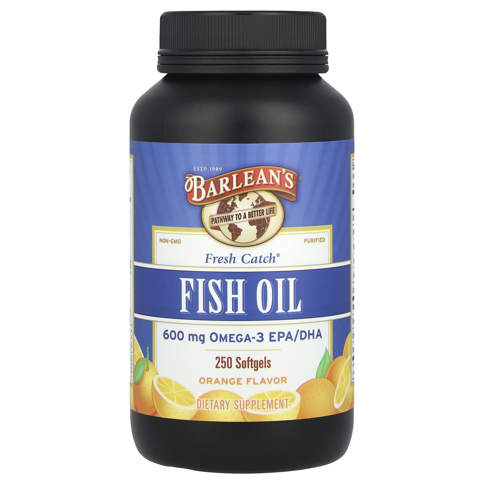 Barlean's Fresh Catch, Fish Oil – Orange – 250 capsules molles — Tunisie