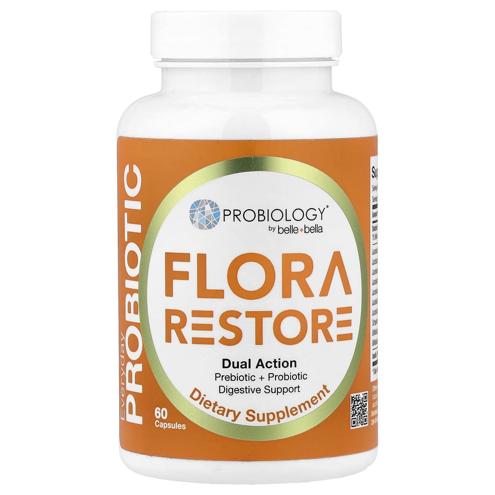 Belle+Bella Probiology, Flora Restore – 60 gélules — Tunisie