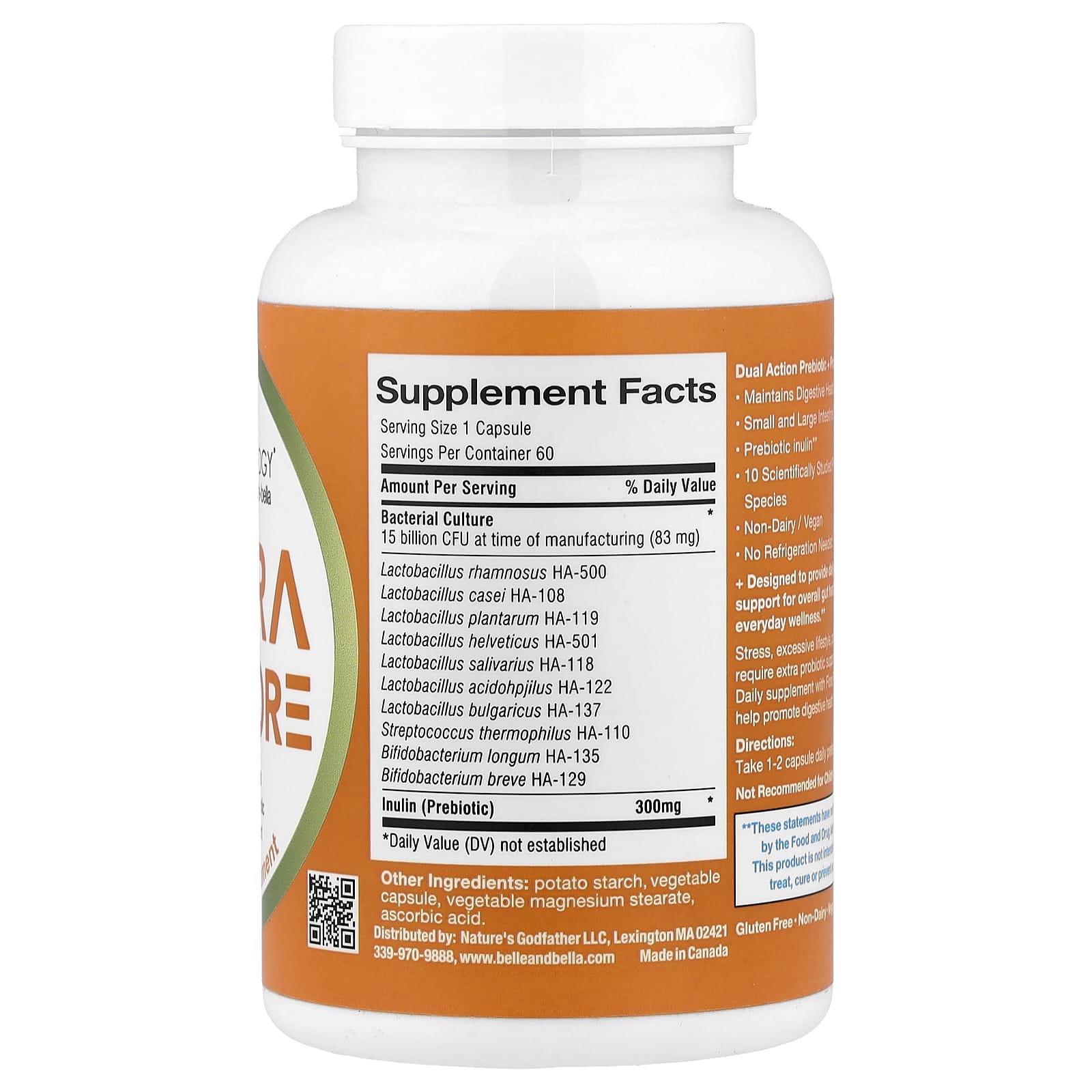 Belle+Bella Probiology, Flora Restore – 60 gélules — photo 2 sur 2