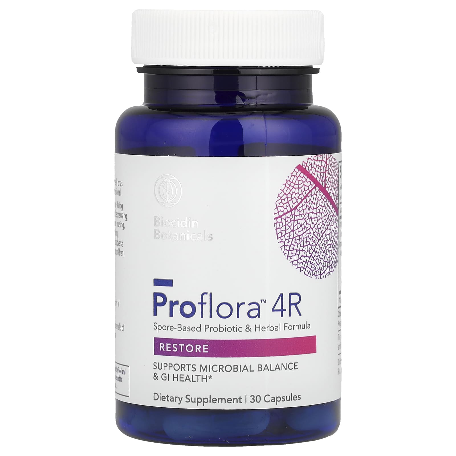 Biocidin Botanicals Proflora 4R, Spore-Based Probiotic & Herbal Formula – 30 gélules — Tunisie