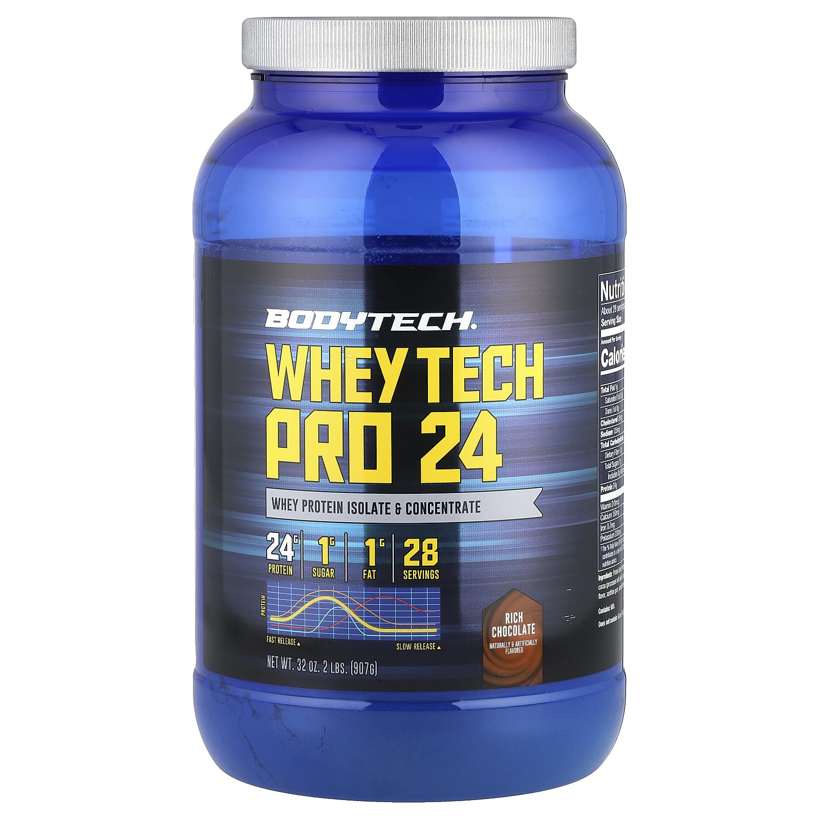 BodyTech Whey Tech Pro 24 – Rich Chocolate – 907 g — Tunisie
