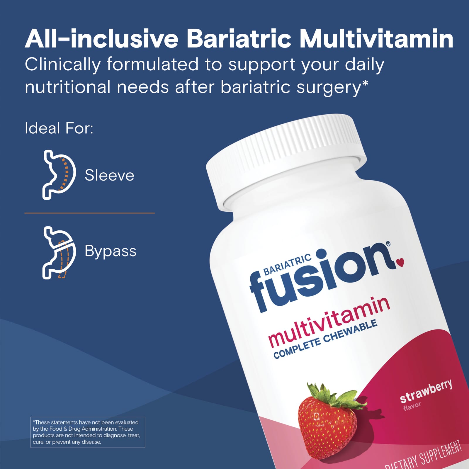 Bariatric Fusion Multivitamin – Strawberry – 120 comprimés — étiquette 3
