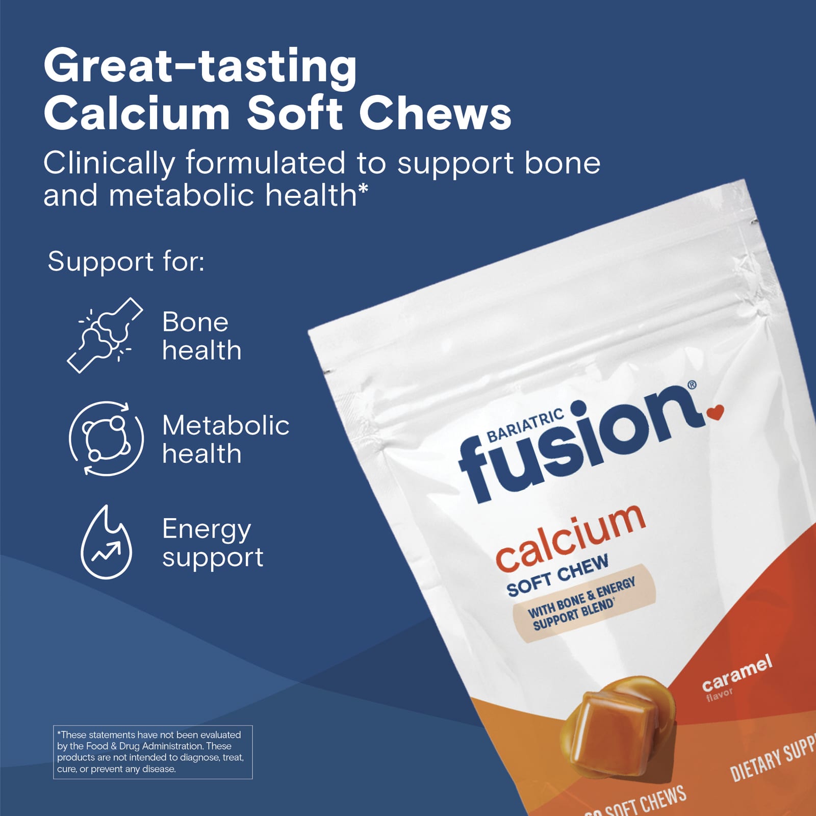 Bariatric Fusion Calcium Soft Chew, 60 Soft Chews – Caramel — étiquette 3