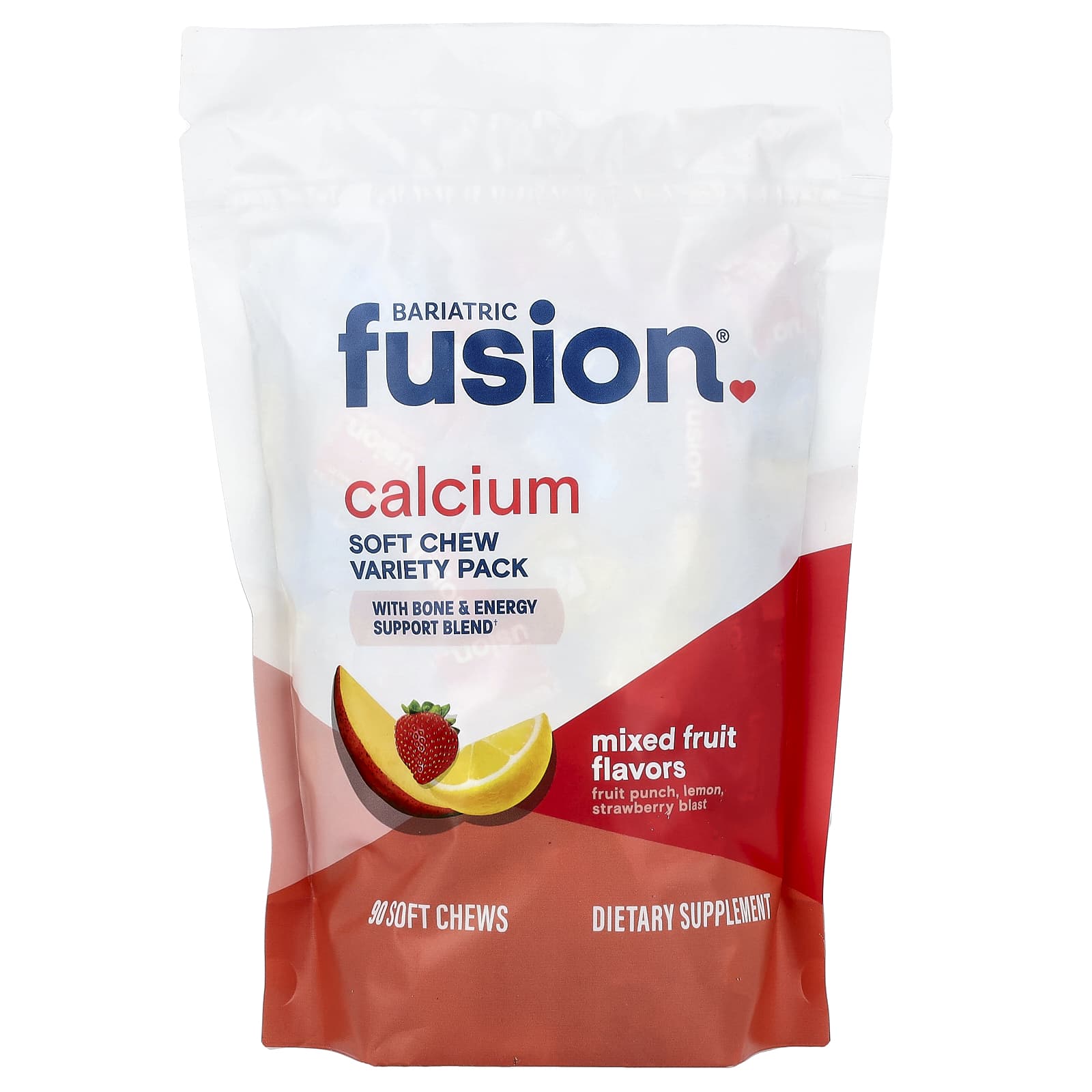 Bariatric Fusion Calcium Soft Chew Variety Pack, 90 Soft Chews – Mixed Fruit — Tunisie