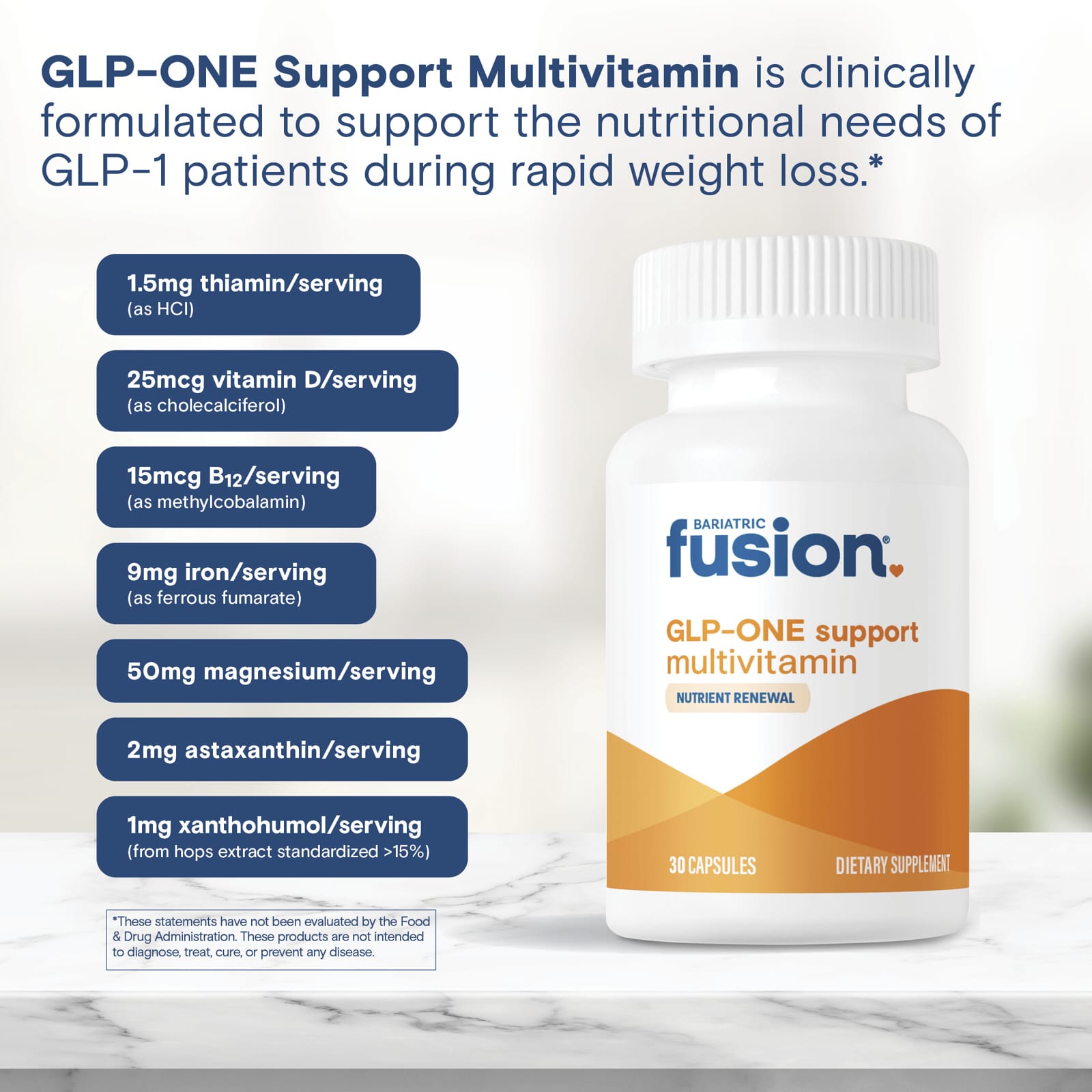 Bariatric Fusion GLP-One Support Multivitamin – 30 gélules — étiquette 2