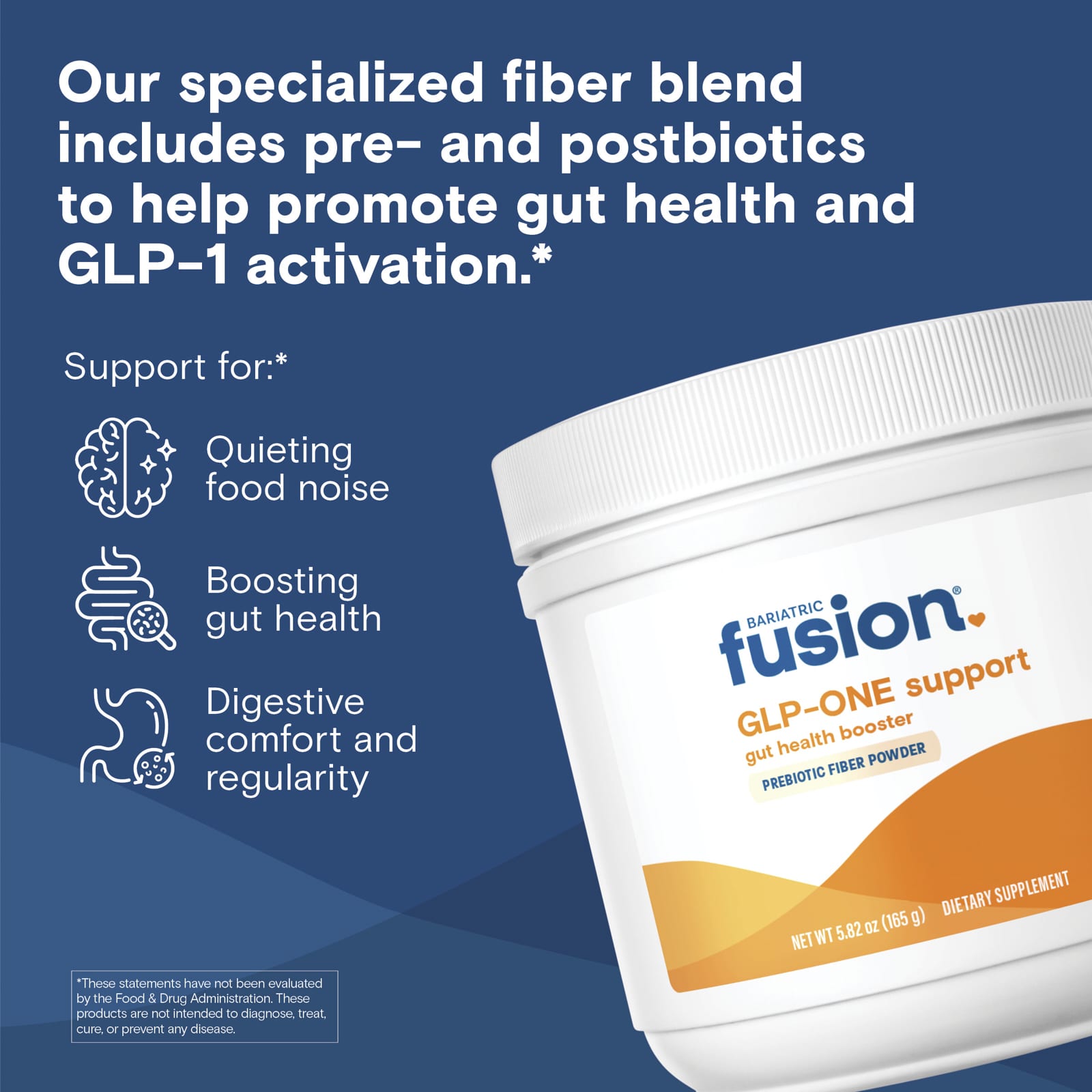 Bariatric Fusion GLP-One Support, Prebiotic Fiber Powder – 165 g — étiquette 3