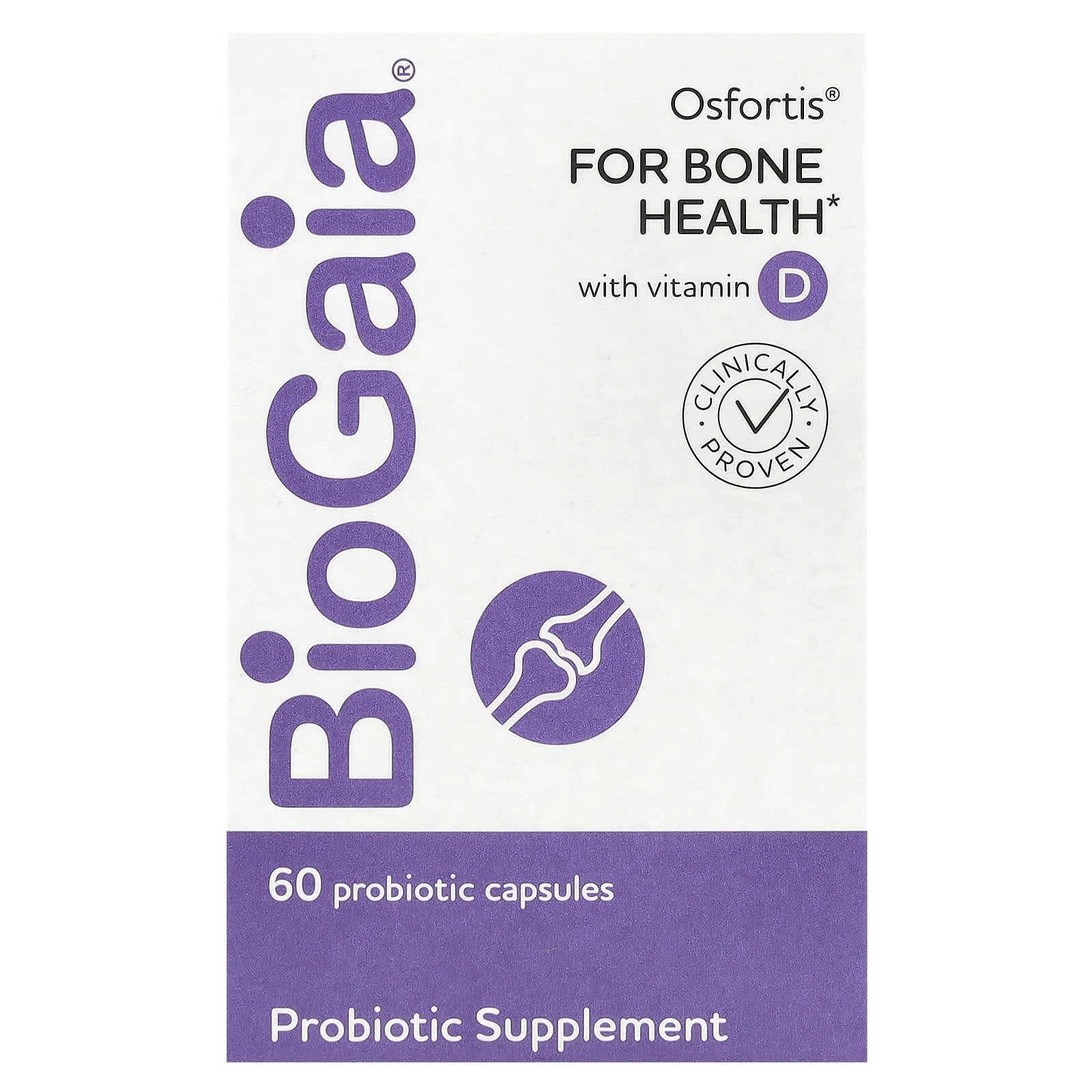 BioGaia Osfortis with Vitamin D, 60 Probiotic Capsules — Tunisie