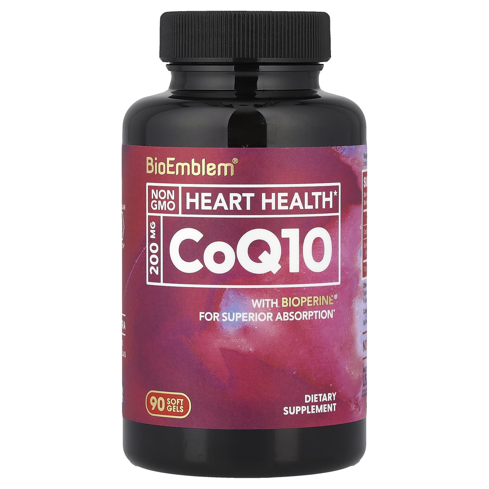 BioEmblem CoQ10 with BioPerine – 90 capsules molles — Tunisie