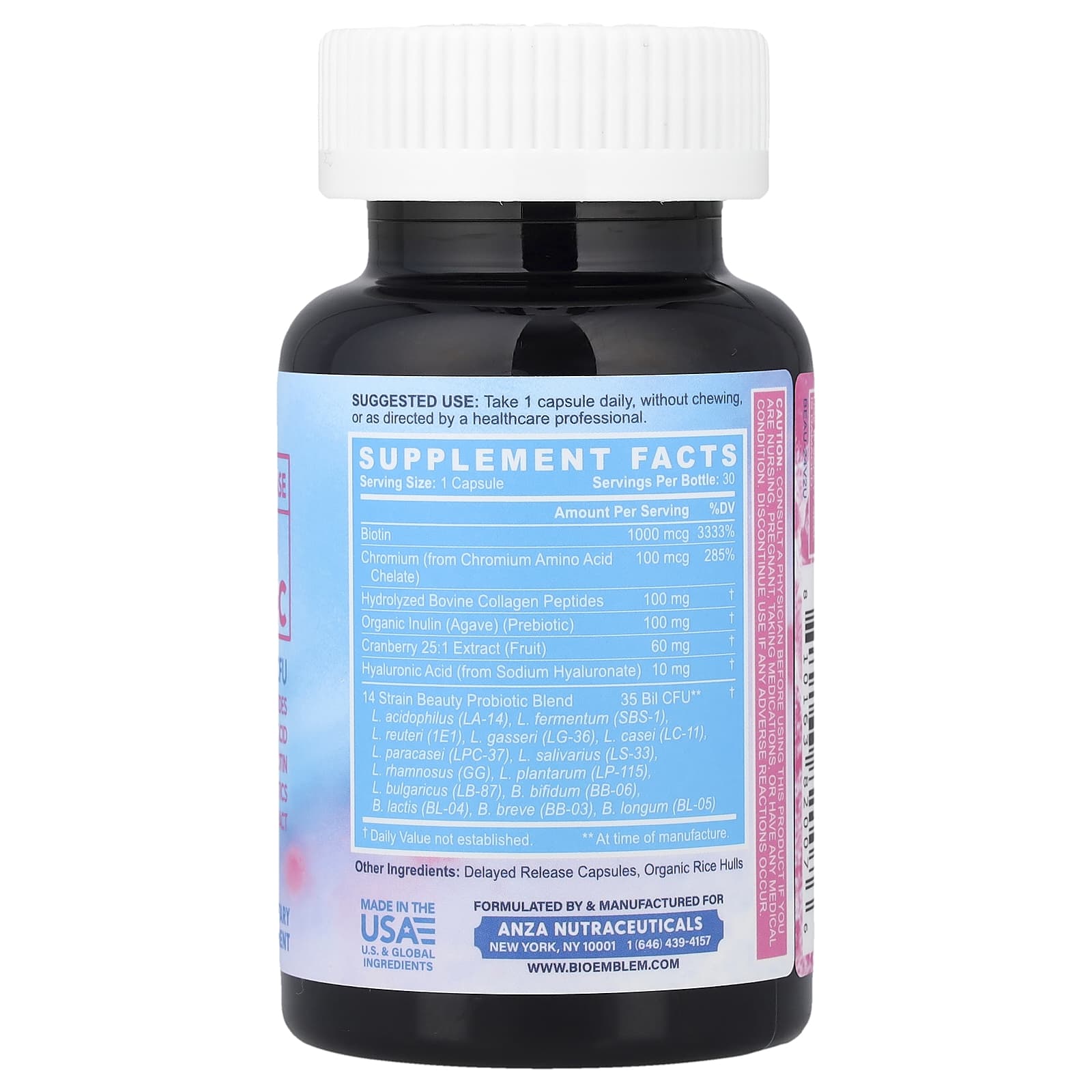 BioEmblem Beauty Probiotic – 30 gélules végétales — photo 2 sur 2