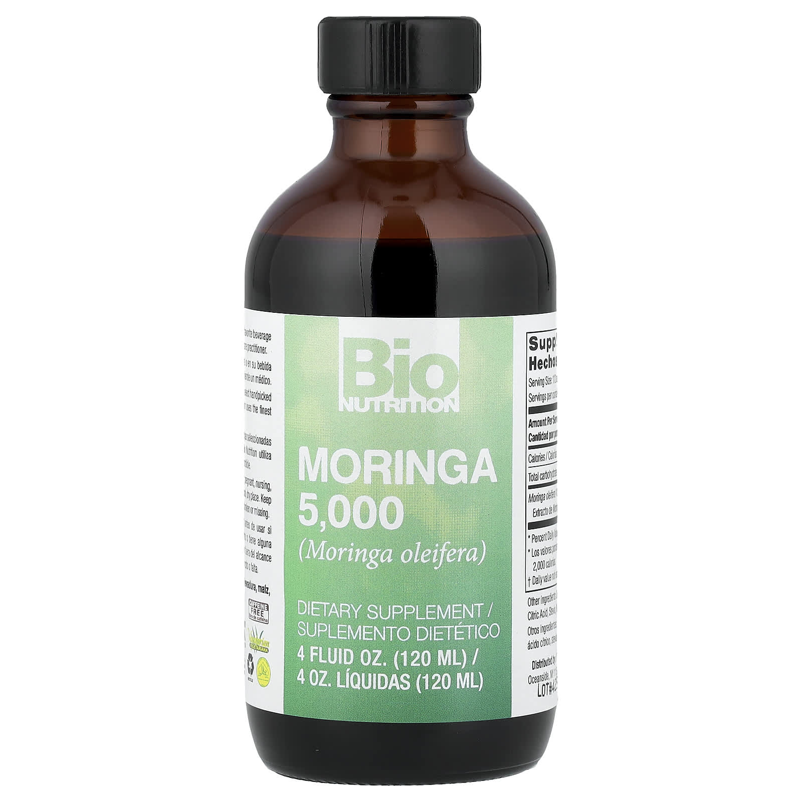 Bio Nutrition Moringa 5 – 120 ml — étiquette 1