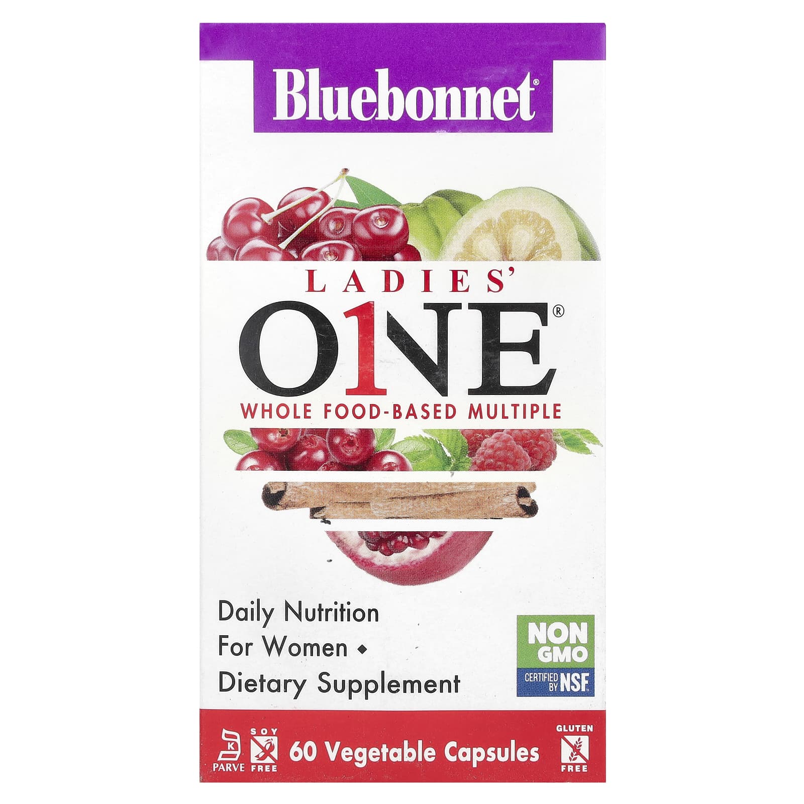 Bluebonnet Nutrition Ladies' ONE, Whole Food-Based Multiple, 60 Vegetables Capsules — Tunisie