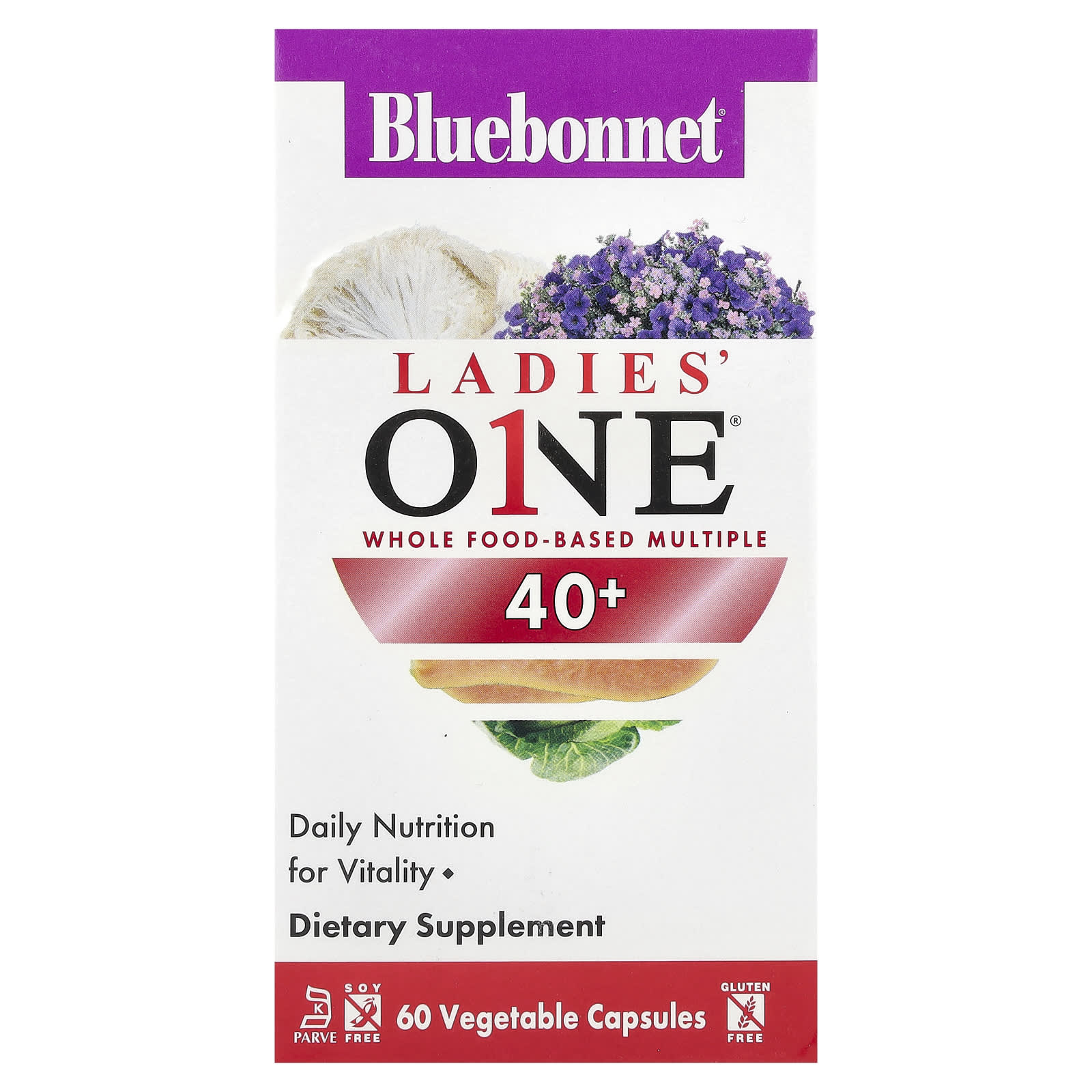 Bluebonnet Nutrition Ladies' ONE 40+, Whole Food-Based Multiple, 60 Vegetable Capsules — Tunisie