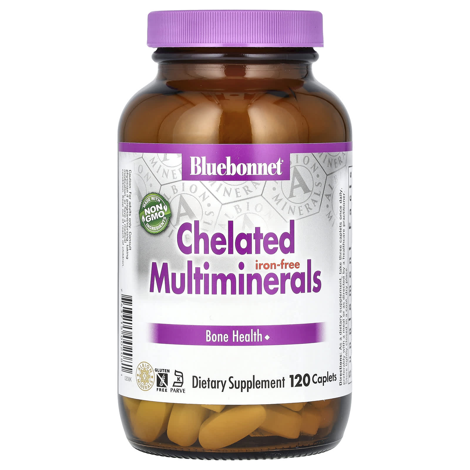 Bluebonnet Nutrition Chelated Multiminerals, Iron Free, 120 Caplets — Tunisie