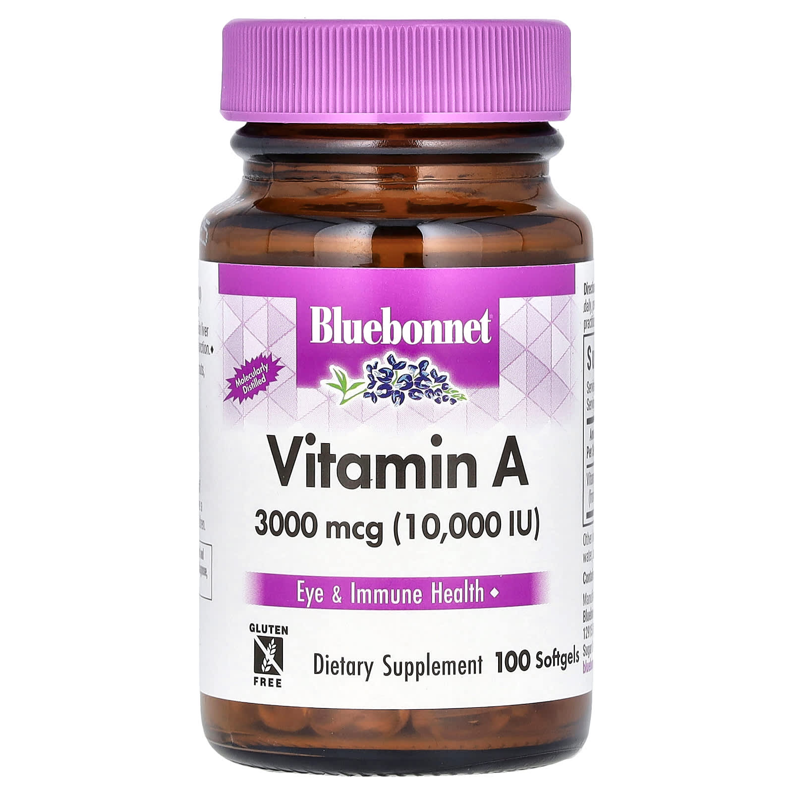 Bluebonnet Nutrition Vitamin A – 100 capsules molles — Tunisie
