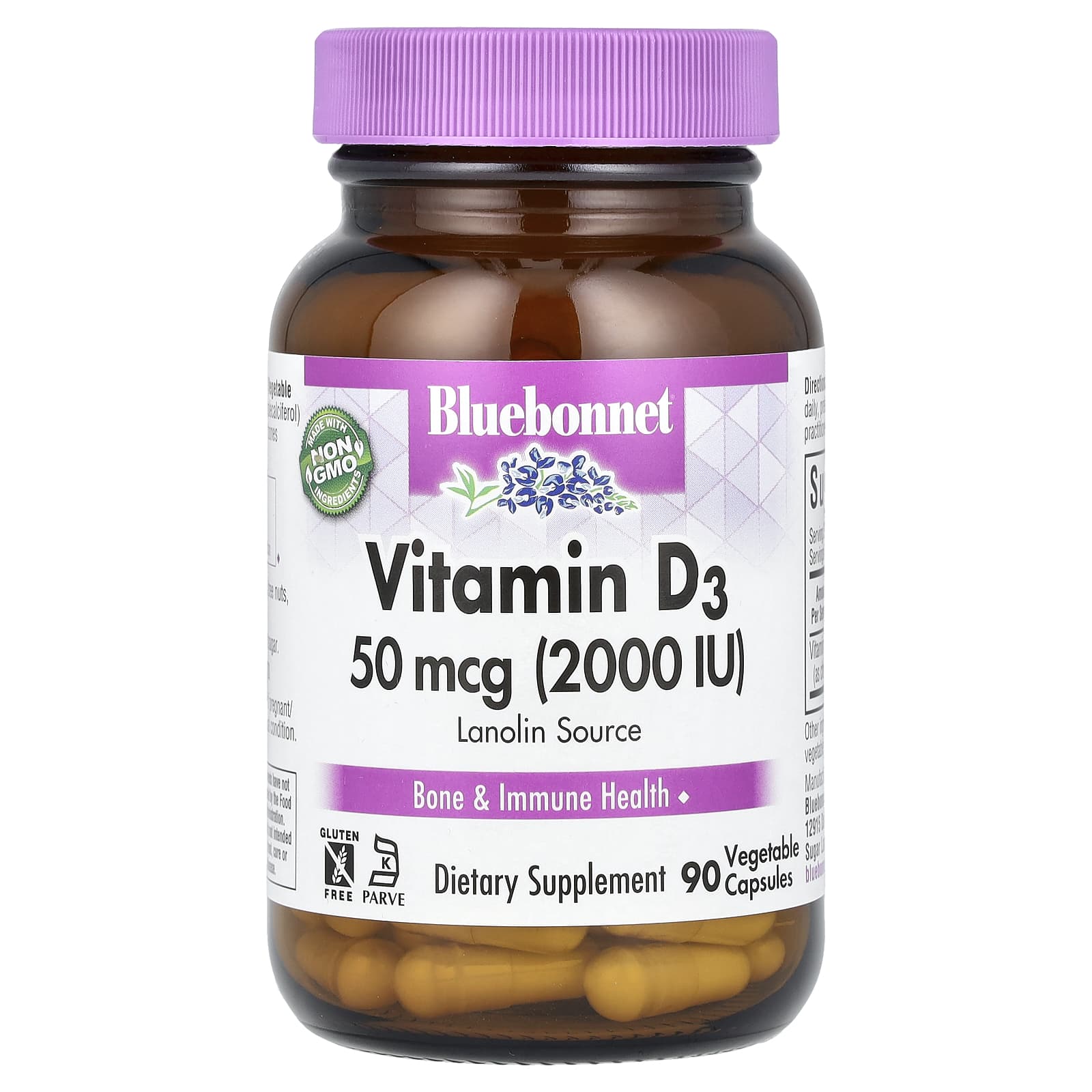 Bluebonnet Nutrition Vitamin D3 – 50 µg — Tunisie