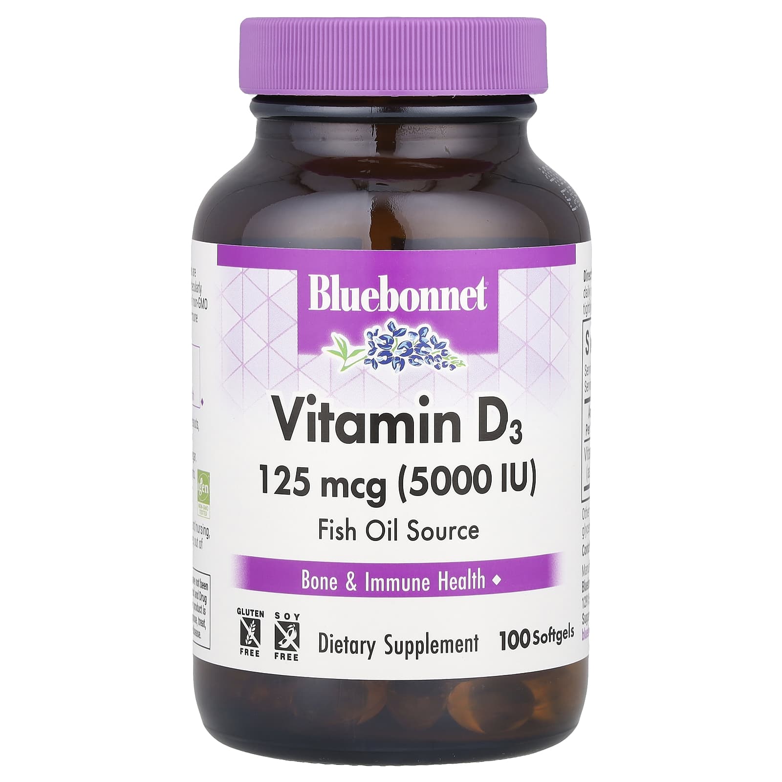 Bluebonnet Nutrition Vitamin D3 – 100 capsules molles — Tunisie