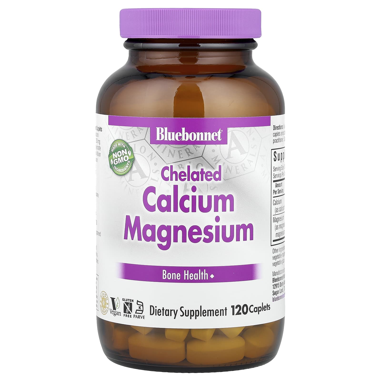 Bluebonnet Nutrition Chelated Calcium Magnesium, 120 Caplets — Tunisie