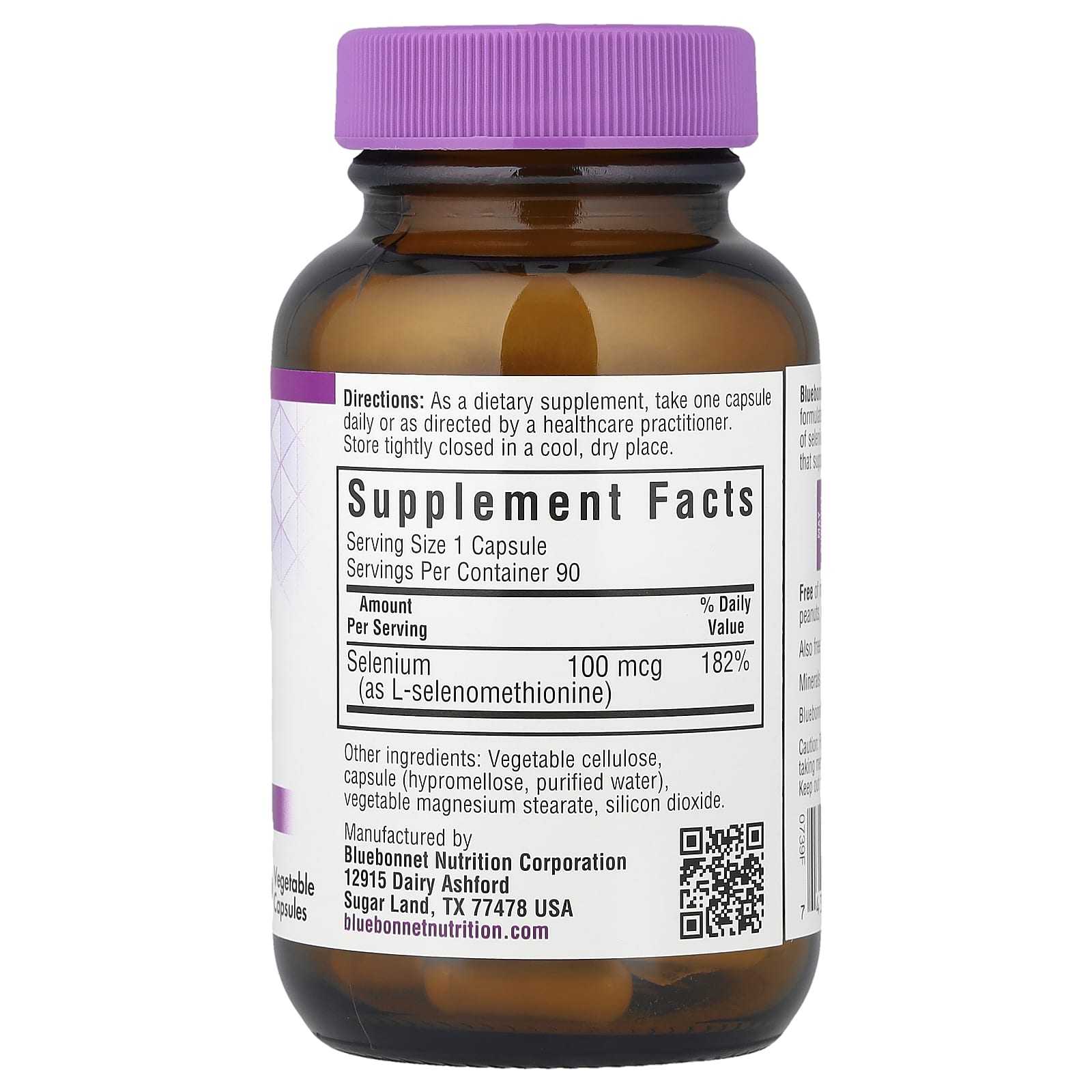 Bluebonnet Nutrition Selenium – 100 µg — photo 2 sur 2