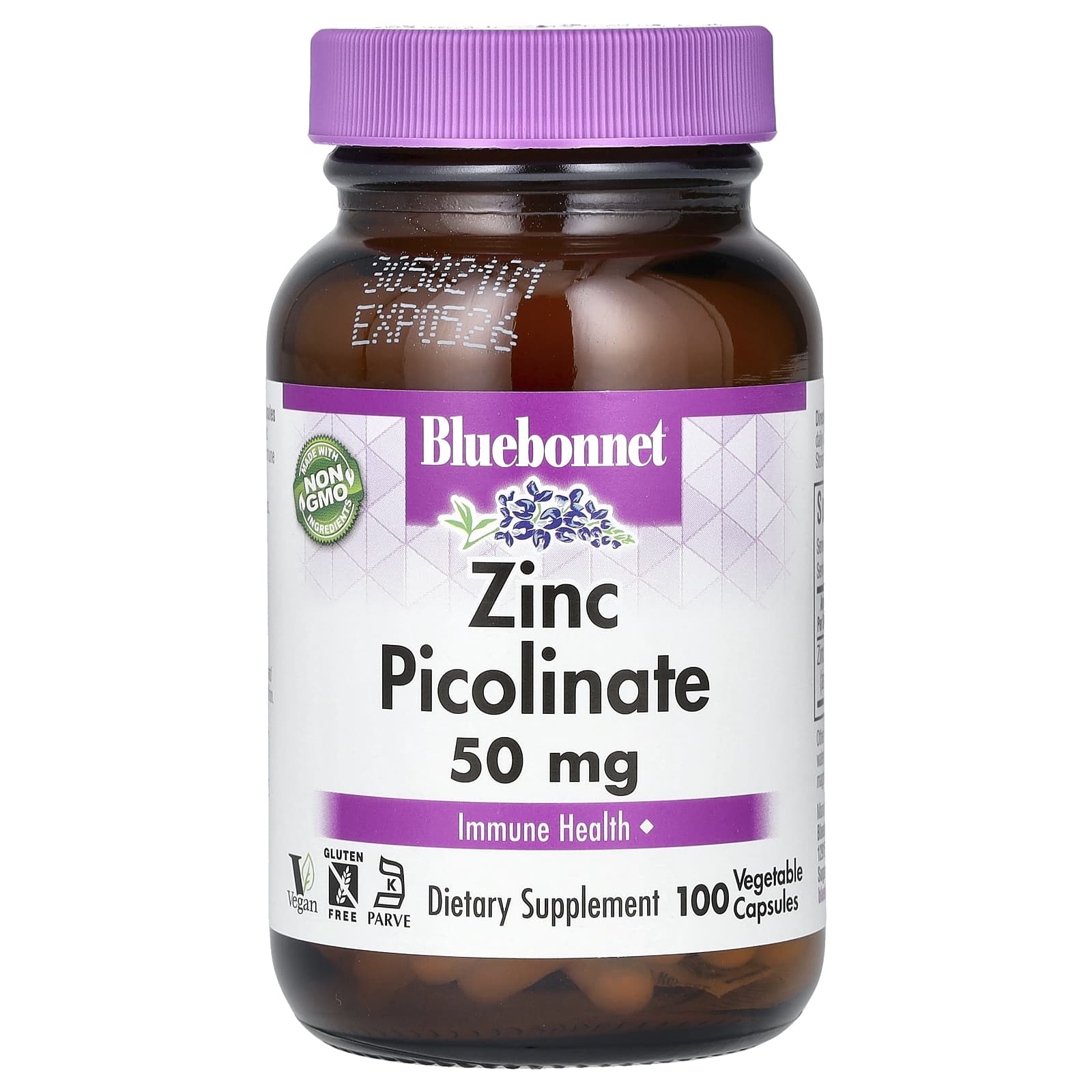 Bluebonnet Nutrition Zinc Picolinate – 100 gélules végétales – 50 mg — Tunisie