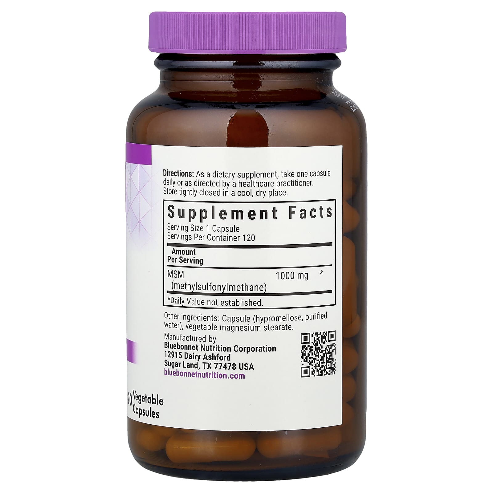 Bluebonnet Nutrition MSM – 1000 mg — photo 2 sur 2
