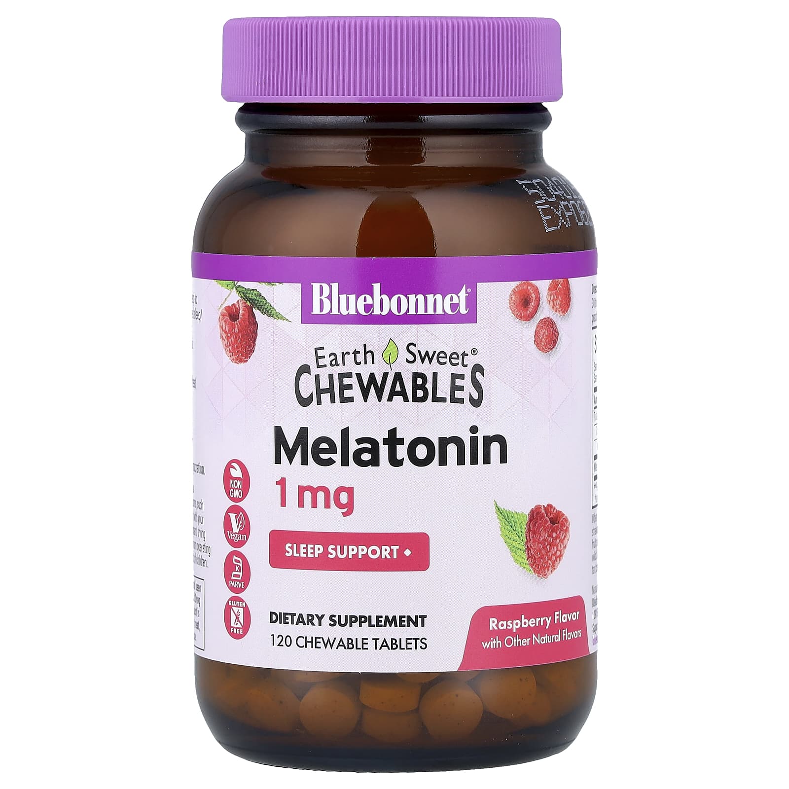 Bluebonnet Nutrition EarthSweet Chewables, Melatonin – Raspberry – 1 mg — Tunisie