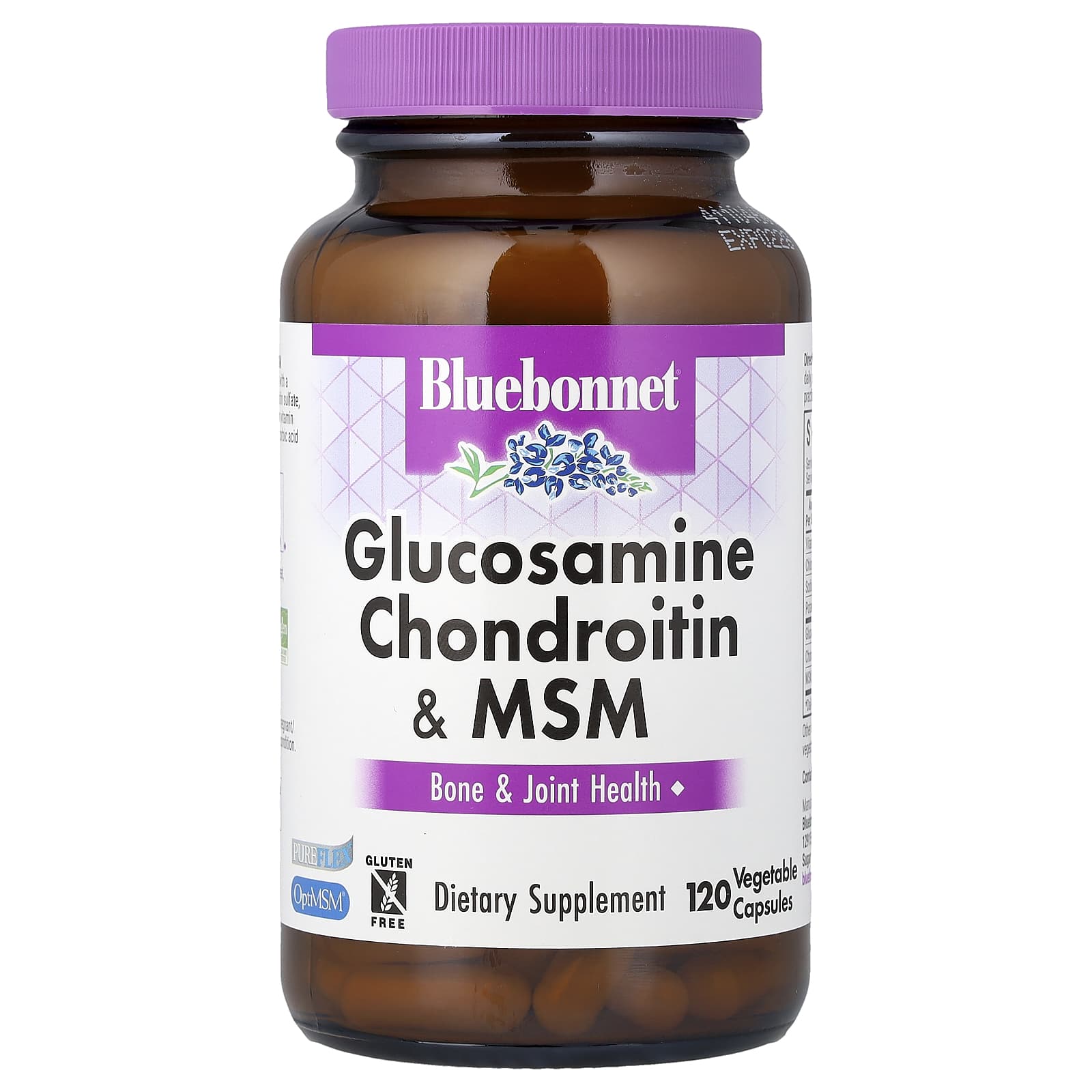Bluebonnet Nutrition Glucosamine Chondroitin & MSM, 120 Vegetable Capsules — Tunisie