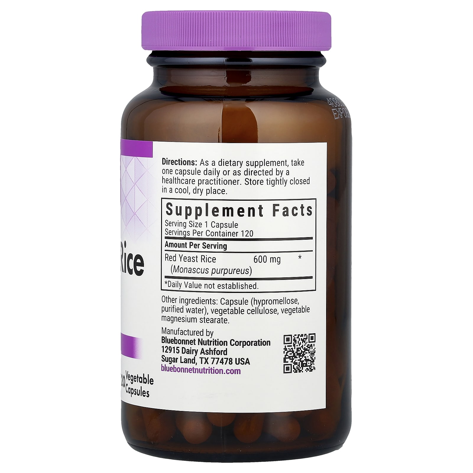 Bluebonnet Nutrition Red Yeast Rice – 600 mg — photo 2 sur 2