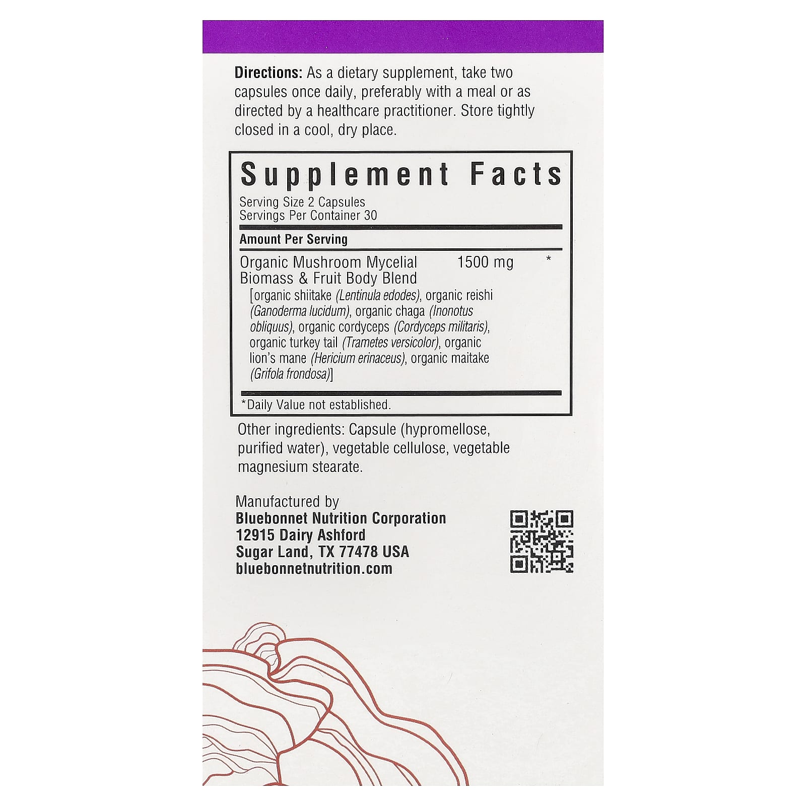 Bluebonnet Nutrition Myco7, Mushroom Defense, 60 Vegetable Capsules — photo 2 sur 2