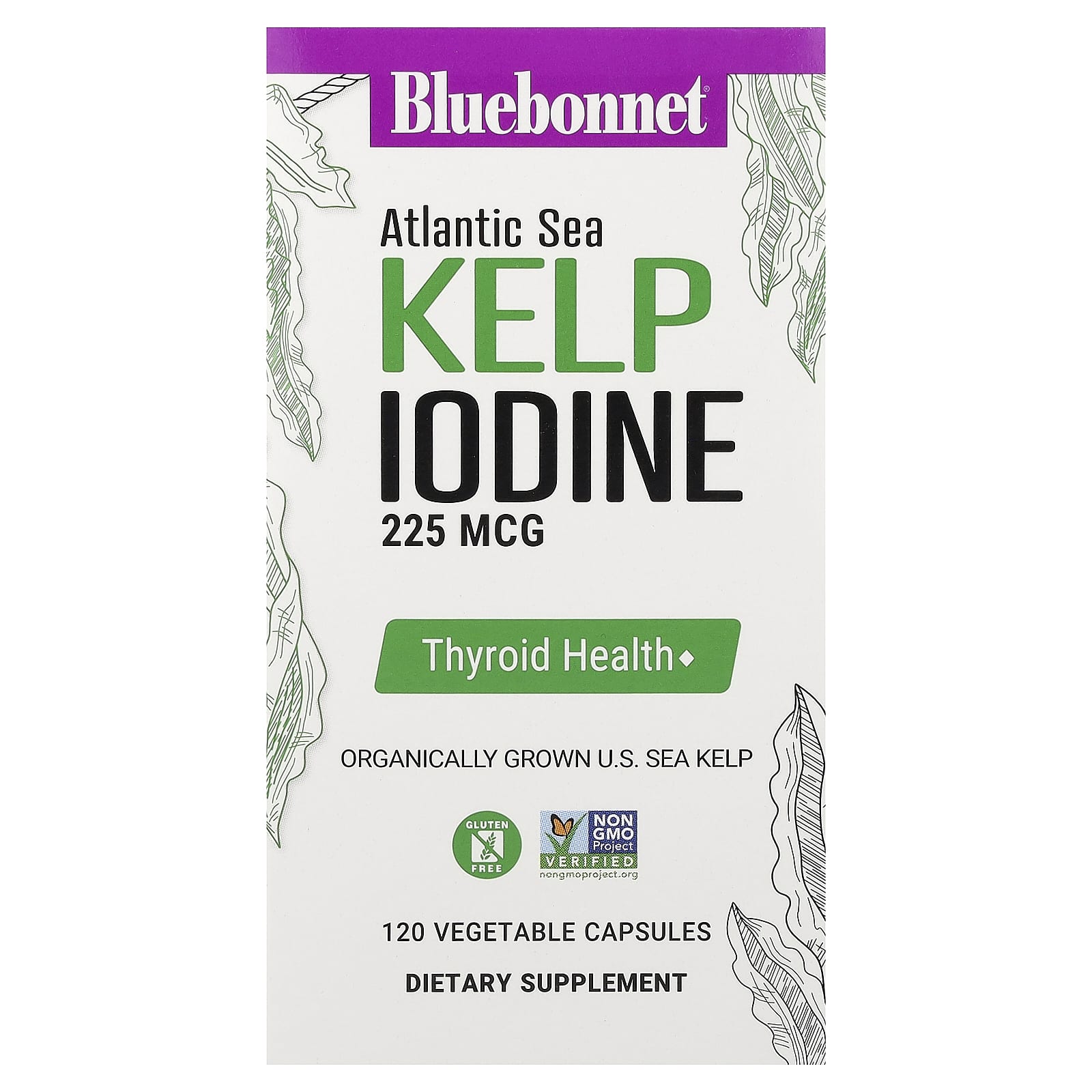 Bluebonnet Nutrition Atlantic Sea Kelp Iodine – 225 µg — Tunisie