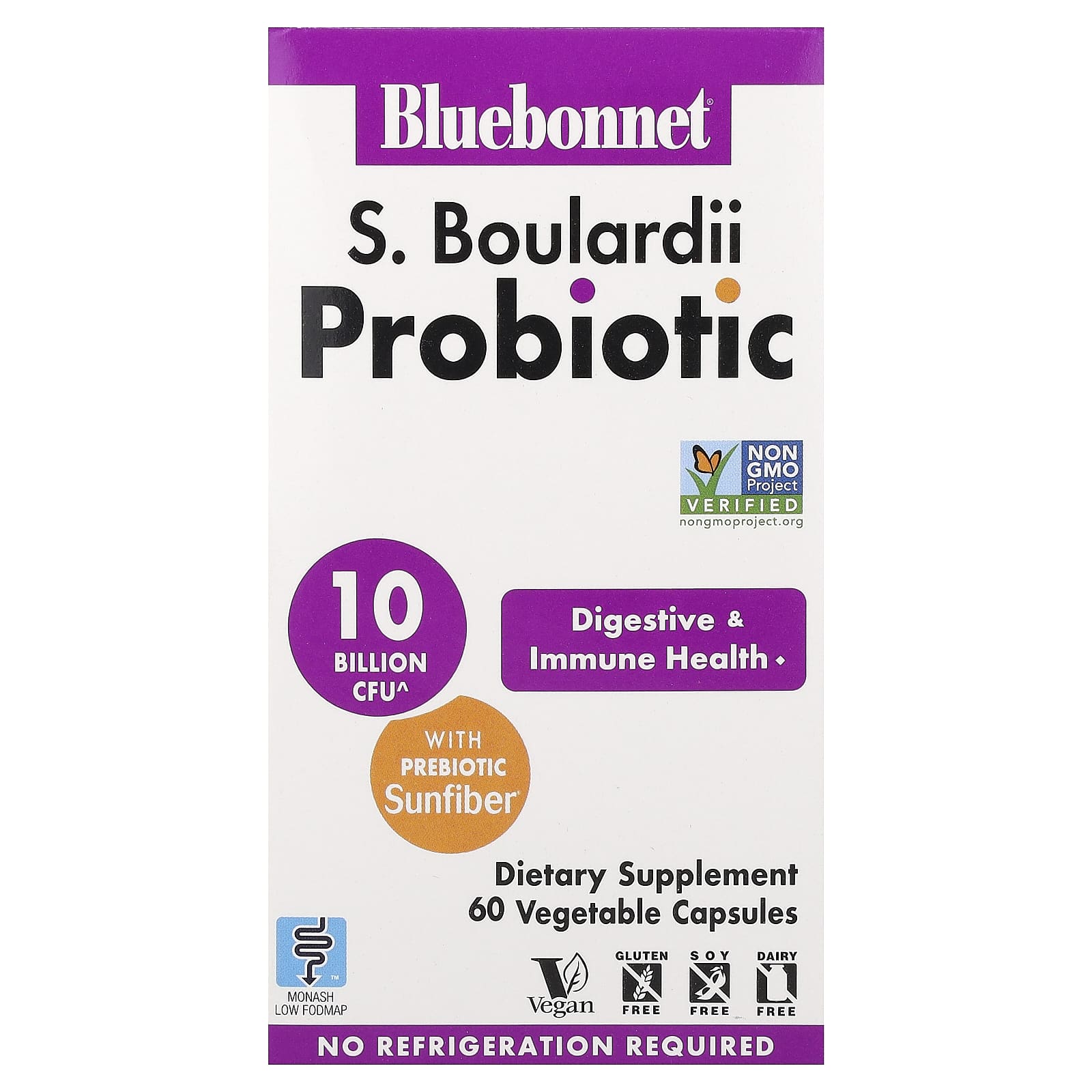 Bluebonnet Nutrition S. Boulardii Probiotic, 60 Vegetable Capsules — Tunisie