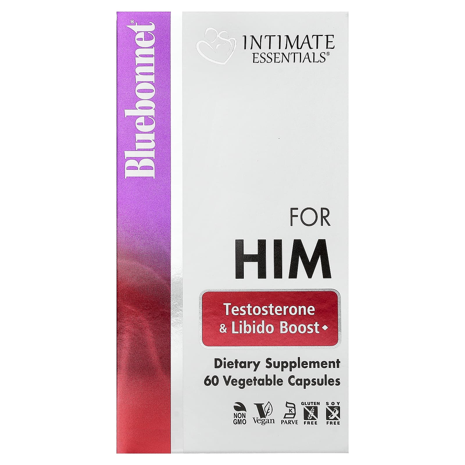 Bluebonnet Nutrition Intimate Essentials, For Him, Testosterone & Libido Boost, 60 Vegetable Capsules — Tunisie