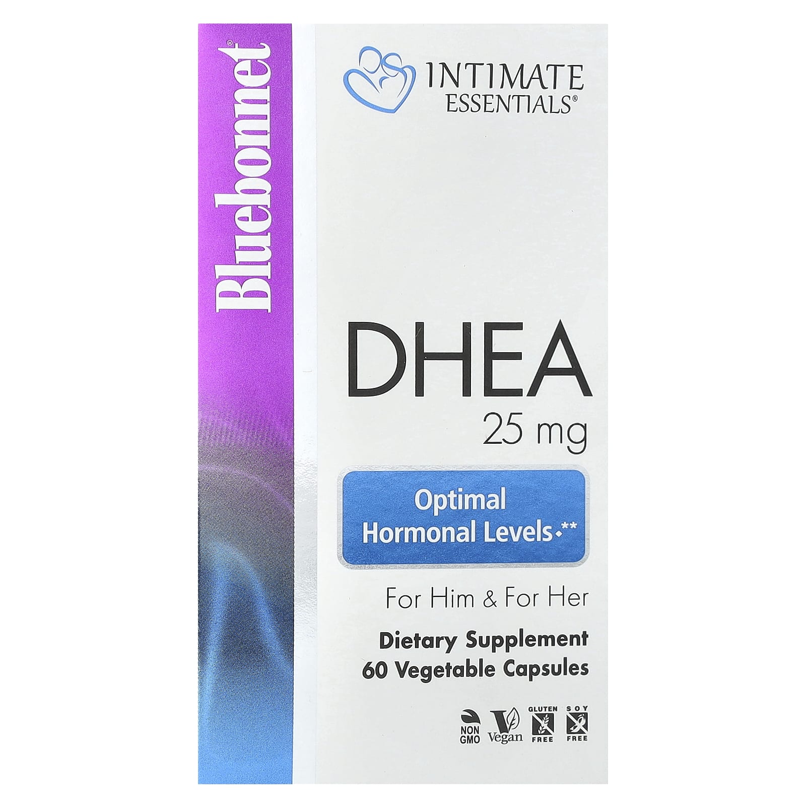 Bluebonnet Nutrition Intimate Essentials, DHEA, For Him & For Her – 25 mg — Tunisie