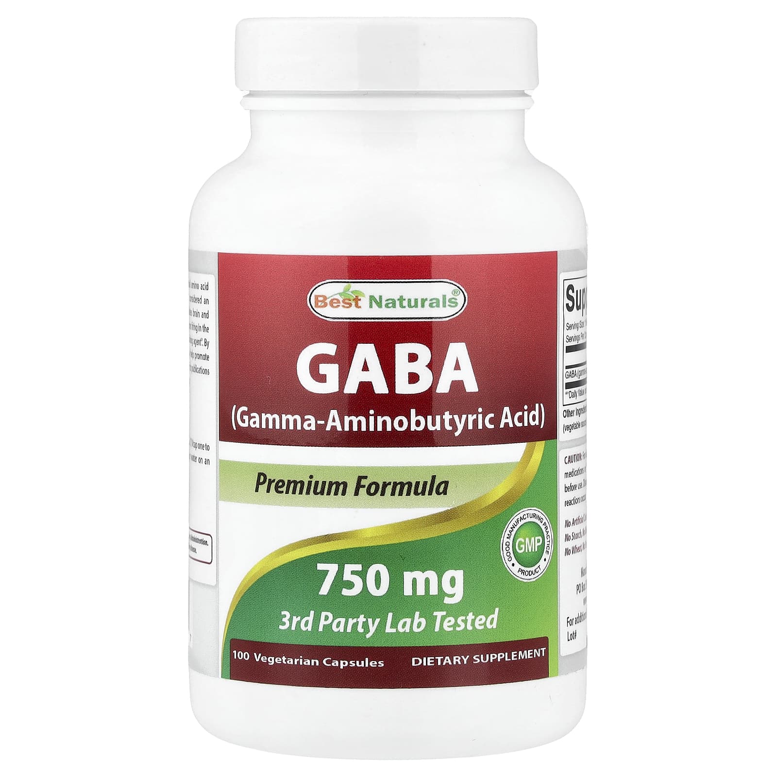 Best Naturals GABA – 100 gélules végétales — Tunisie