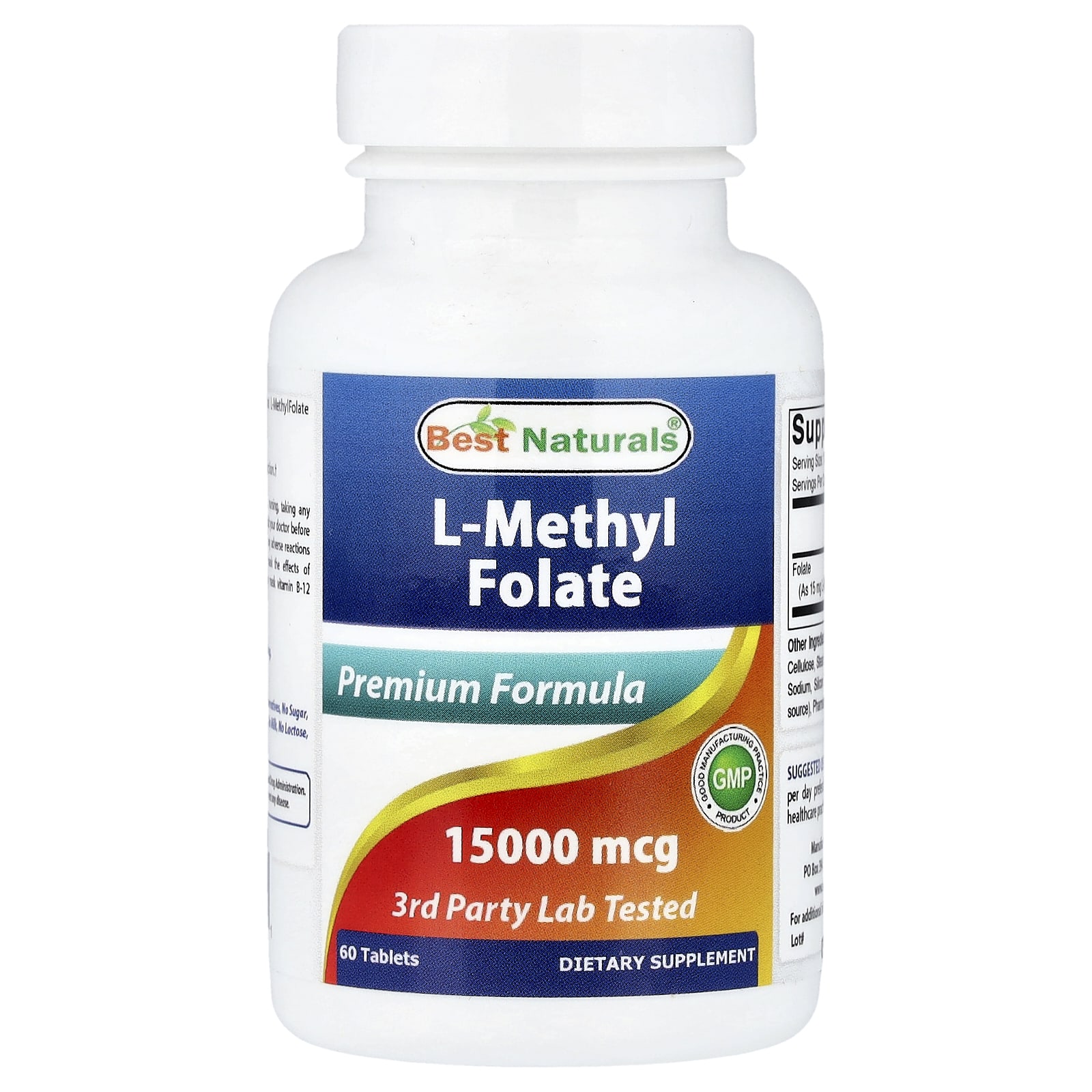 Best Naturals L-Methyl Folate – 60 comprimés — Tunisie