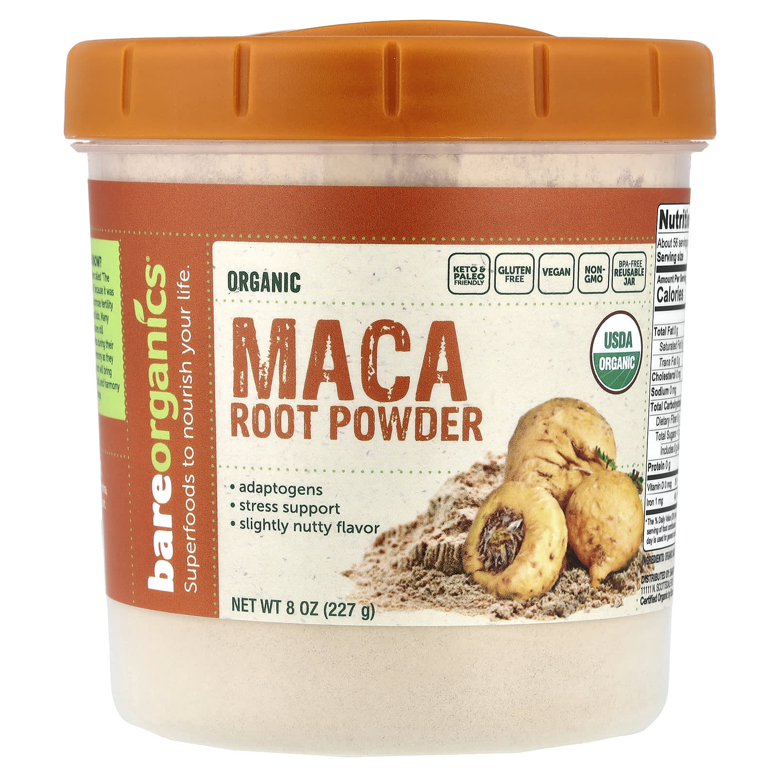 BareOrganics Organic Maca Root Powder – 227 g — Tunisie