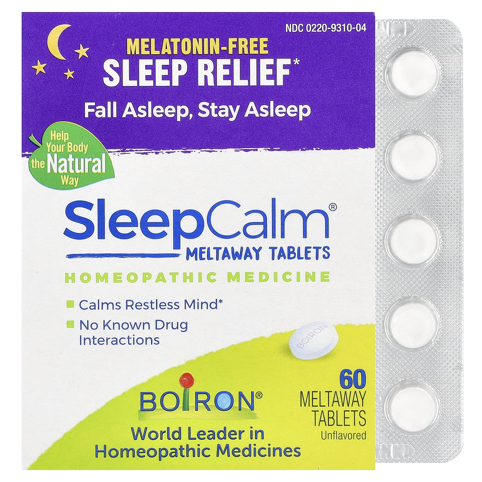 Boiron SleepCalm, 60 Meltaway Tablets – Sans arôme — Tunisie