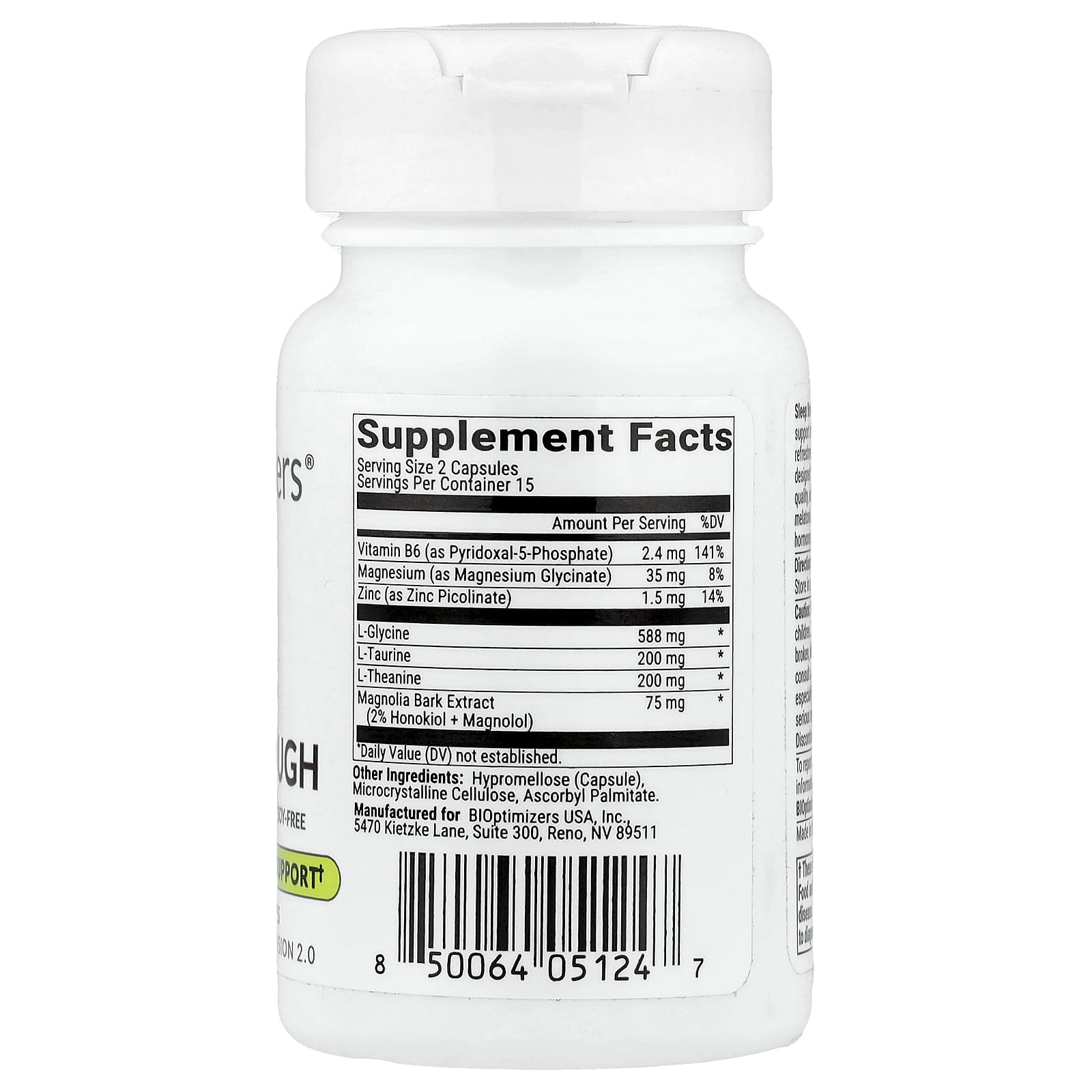 BIOptimizers Sleep Breakthrough – 30 gélules végétales — photo 2 sur 2