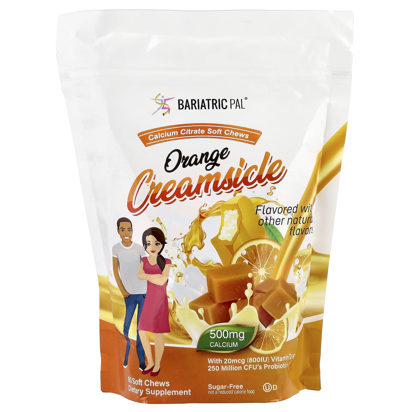 BariatricPal Calcium Citrate Soft Chews, 90 Soft Chews – Orange Creamsicle — Tunisie