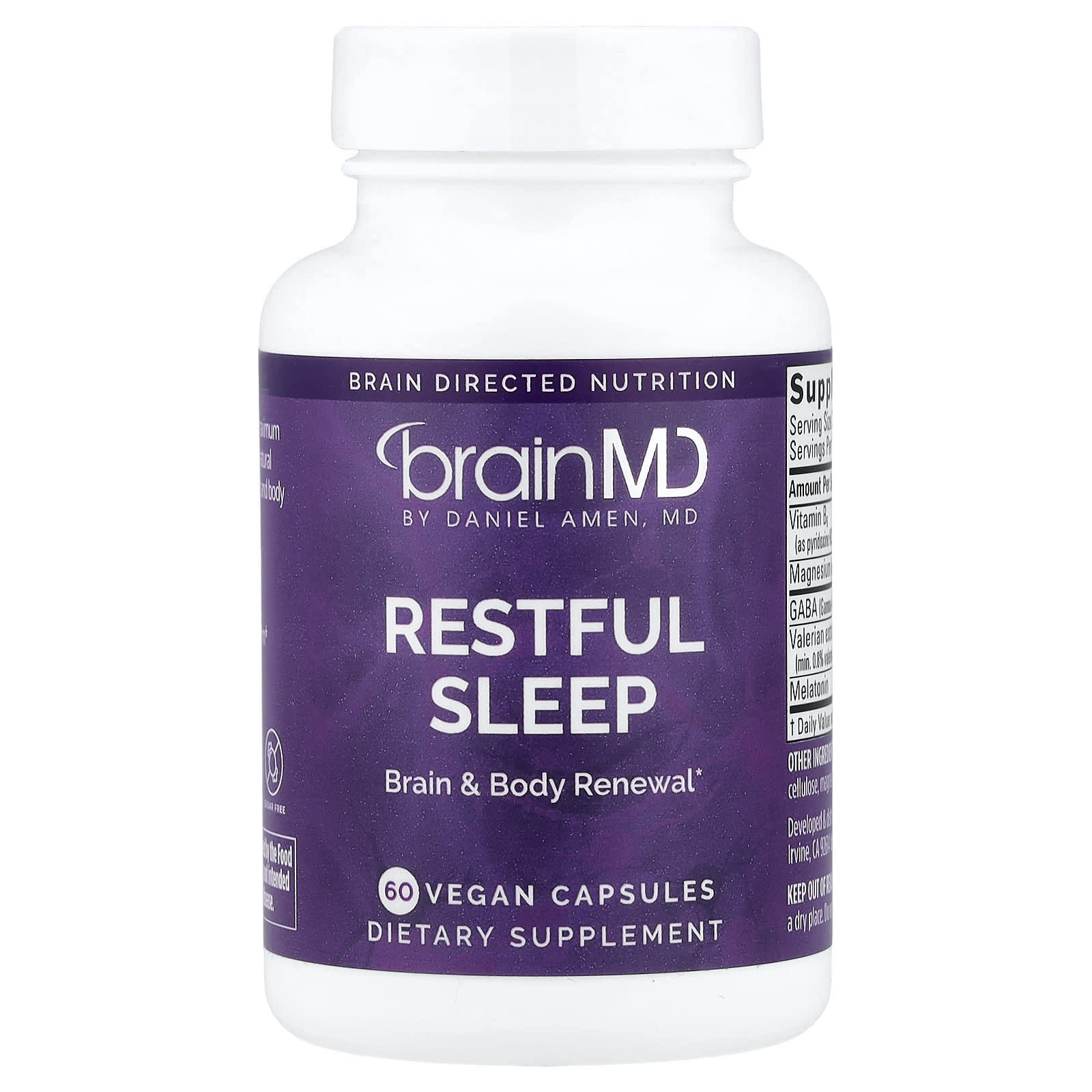 BrainMD Restful Sleep – 60 gélules véganes — Tunisie