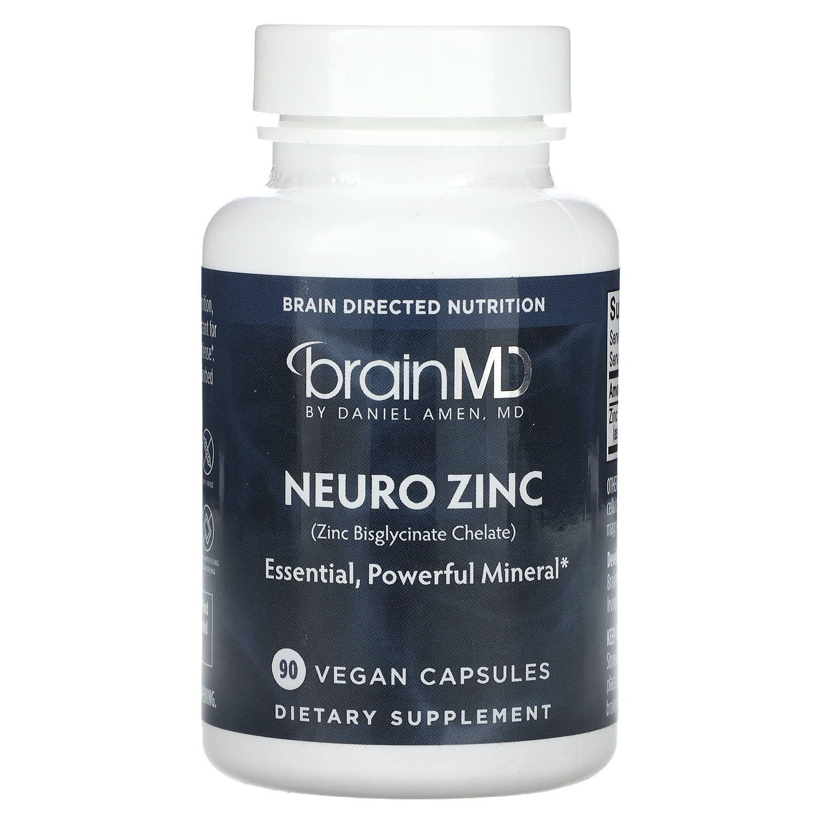 BrainMD Neuro Zinc (Zinc Bisglycinate Chelate) – 90 gélules véganes — Tunisie