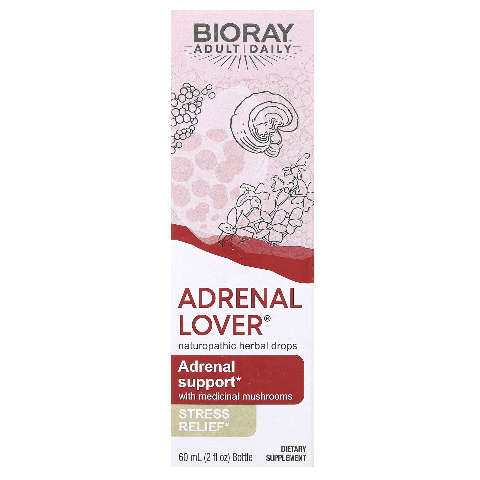Bioray Adrenal Lover, Adrenal Support with Medical Mushrooms – 60 ml — Tunisie