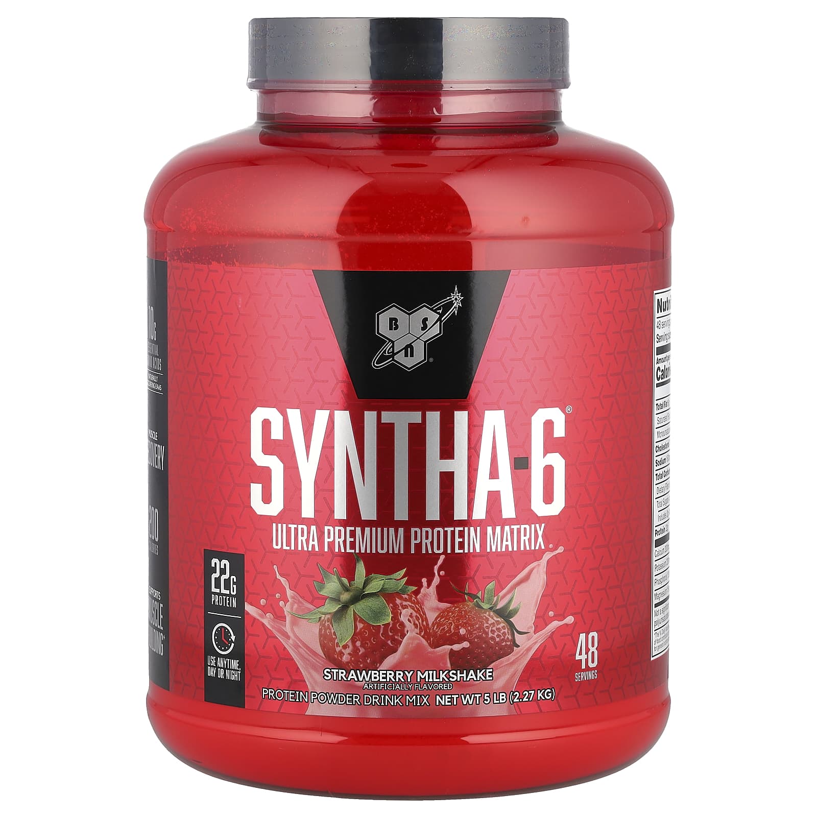 BSN Syntha-6, Ultra Premium Protein Matrix – Strawberry Milkshake – 2,27 kg — Tunisie