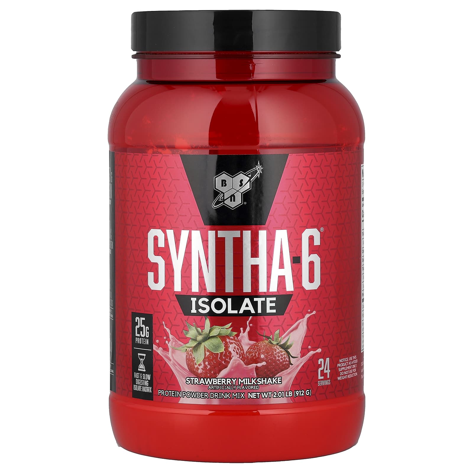 BSN Syntha-6 Isolate, Protein Powder Drink Mix – Strawberry Milkshake – 912 g — Tunisie