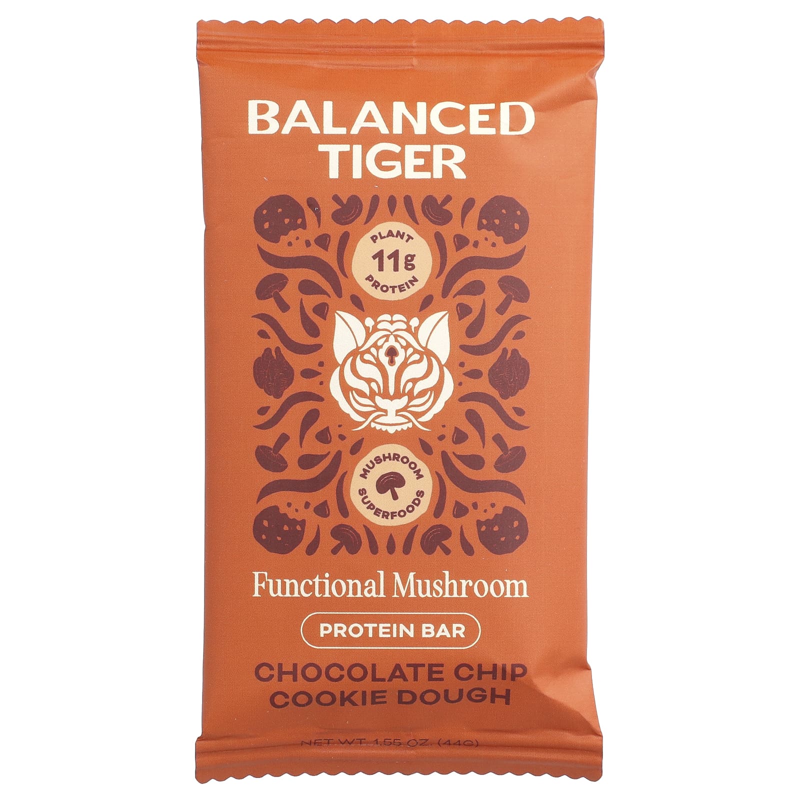 Balanced Tiger Protein Bar – Chocolate Chip Cookie Dough – 44 g — étiquette 1