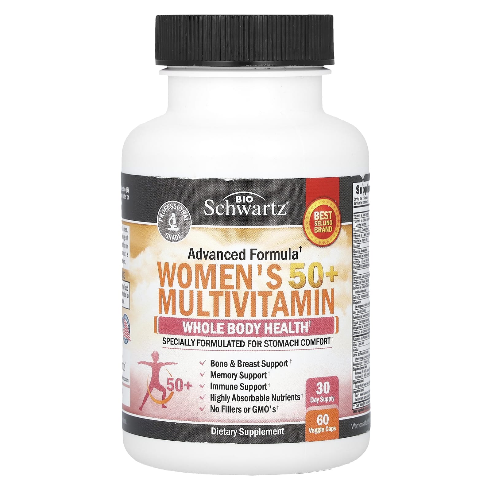 BioSchwartz Women's 50+ Multivitamin – 60 gélules végétales — Tunisie