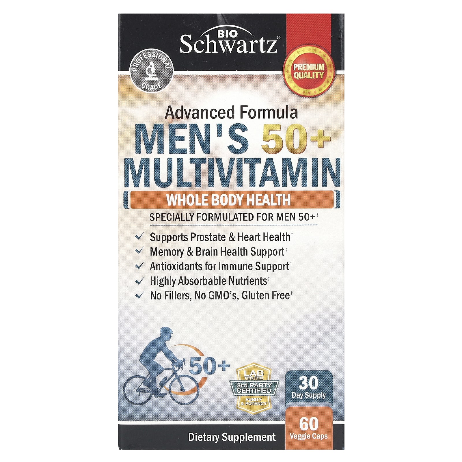 BioSchwartz Men's 50+ Multivitamin – 60 gélules végétales — Tunisie