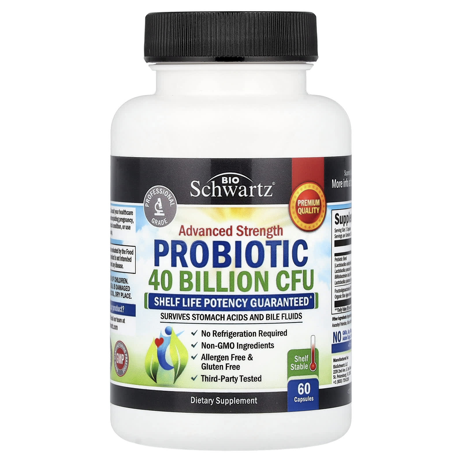 BioSchwartz Advanced Strength Probiotic – 60 gélules — Tunisie